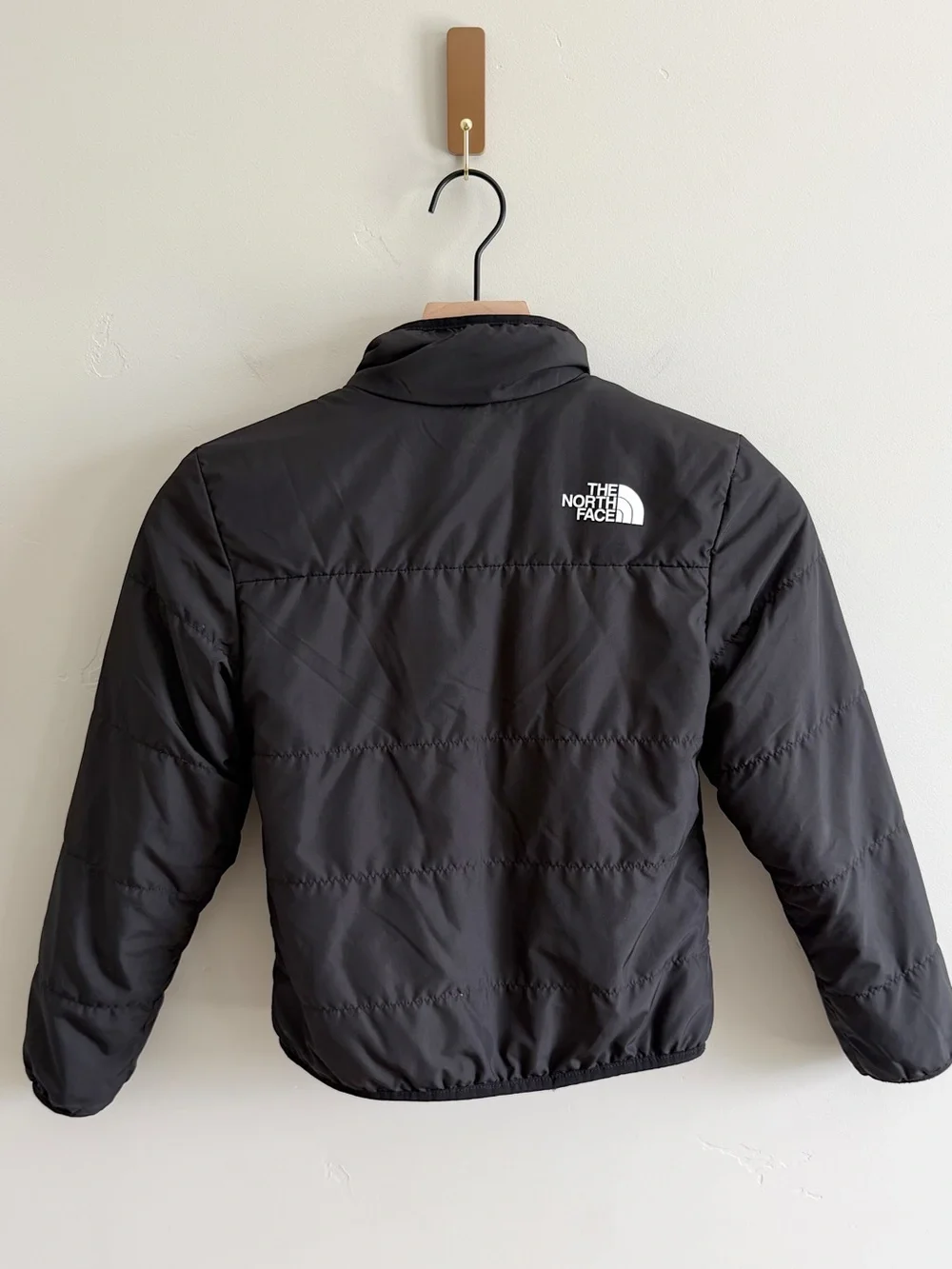 North Face Girls’ Reversible Mossbud Jacket in Black